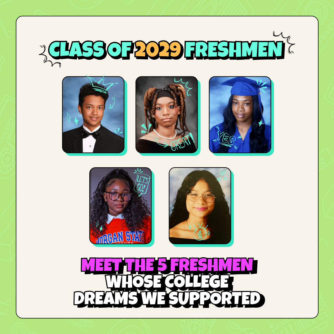 Five of the selected freshmen scholars