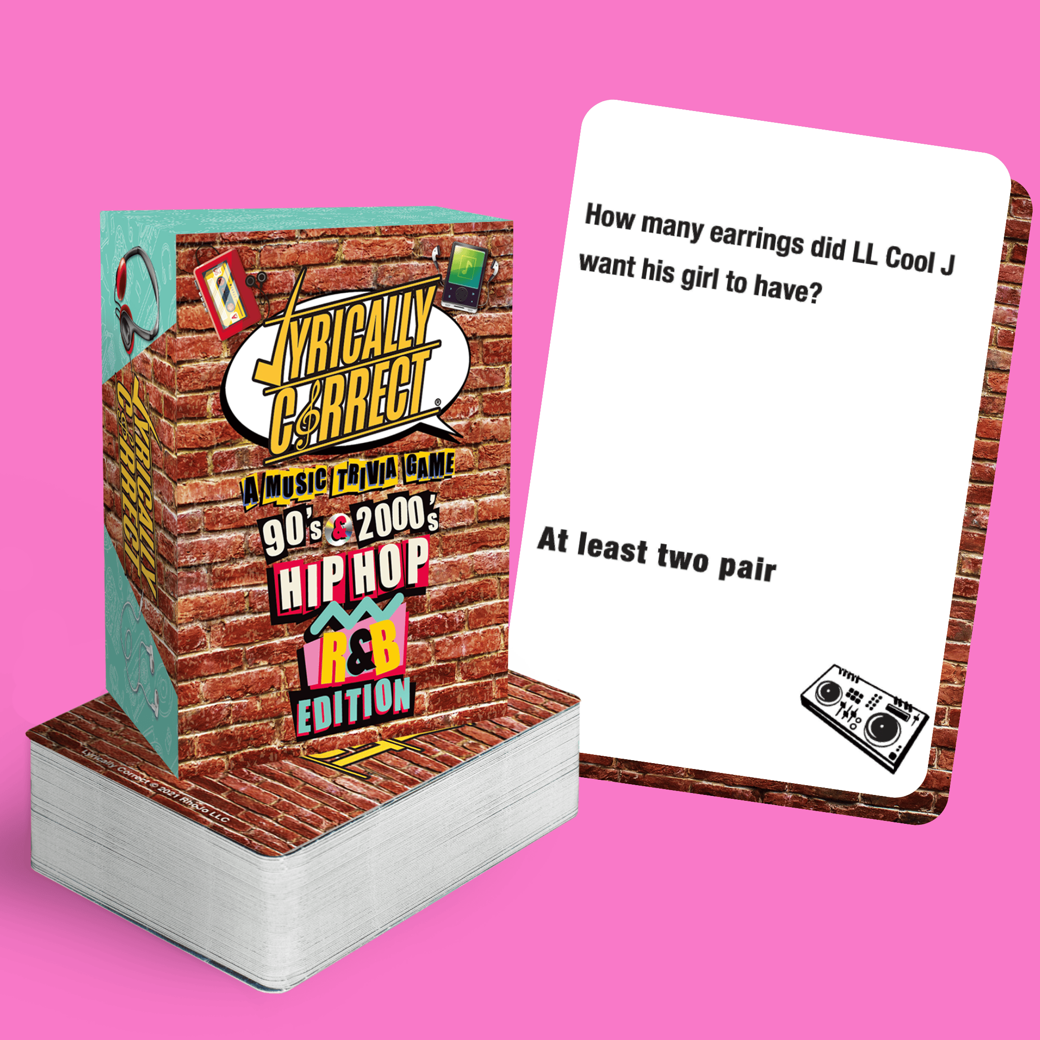 LL Cool J Around the Way Girl shirt showcasing a fun hip hop trivia game by Lyrically Correct